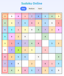 數獨遊戲 數獨遊戲